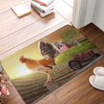 thumbnail image 5 of Fotbe Extra Durable Door Mat - Dirt Trapping Outdoor Welcome Mats - Non-Slip Outdoor Door Mats - Low Profile Front Door Mat - Indoor (16" x 24", Country Farm Morning Rooster ), 5 of 8