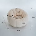thumbnail image 2 of Jopath Bean Bag Chair, Ultra-Soft Faux Fur Sofa Floral-Shaped Bean Bag Sofa for Gaming Reading Living Room Bedroom Beige, 2 of 9