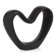 thumbnail image 3 of Bouclair Black Decorative Ceramic Heart Medium, 3 of 10