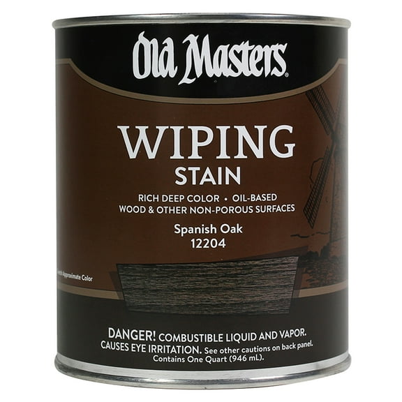 4-Pack of 1 qt Old Masters 12204 Spanish Oak Old Masters Oil-Based Wiping Stain