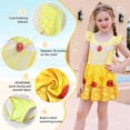 thumbnail image 3 of Marendyee Belle Princess Swimsuit for Girls One Piece Short Sleeve Swim Dress Rash Guard Bathing Suit Skirted Swimwear 3-10 Years, 3 of 16