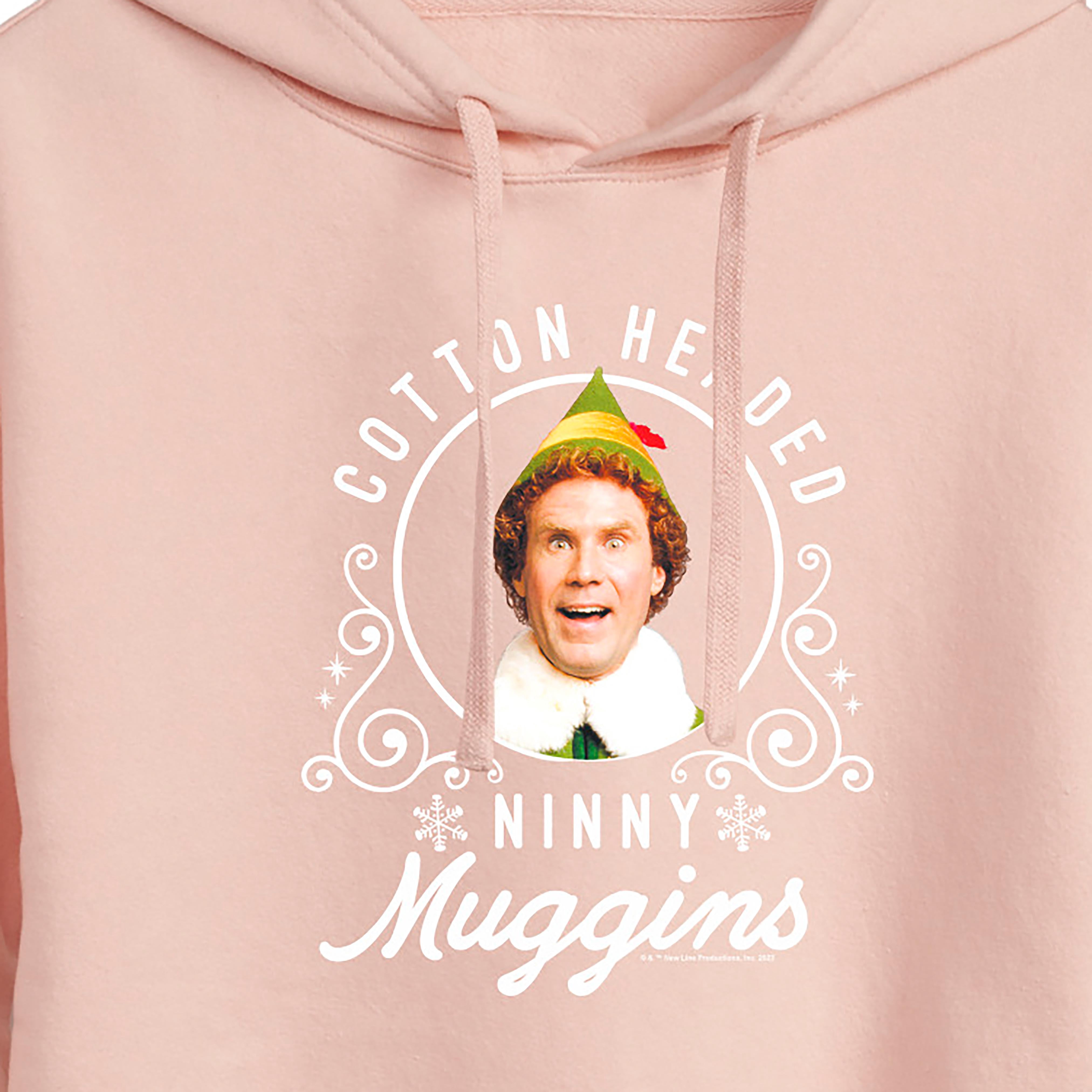 ELF - Christmas Ninny Muggins - Juniors Cropped Pullover Hoodie