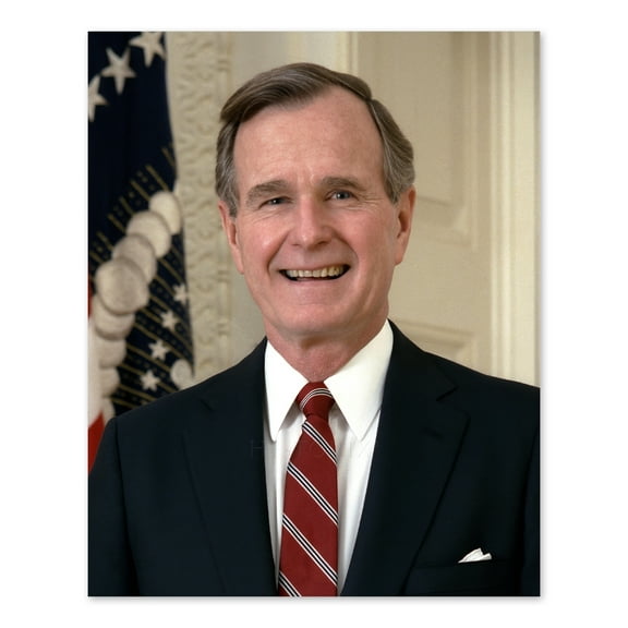 George H W Bush 41st President of the United States Official Portrait Photo Print Poster