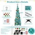 thumbnail image 2 of Fall Tree Home Decor Pop Up Tree with Lights & Timer & Modes Collapsible Tinsel Pencil Tree for Autumn Harvest Porch Thanksgiving Party Decorations Maple Leaves, 2 of 6