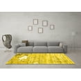 thumbnail image 3 of Ahgly Company Indoor Round Oriental Yellow Industrial Area Rugs, 5' Round, 3 of 4
