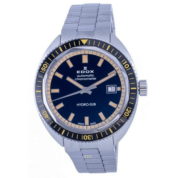 Edox Hydro-Sub Diver's Stainless Steel Black Dial Automatic 801283NBMNIB 80128 3NBM NIB 300M Men's Watch