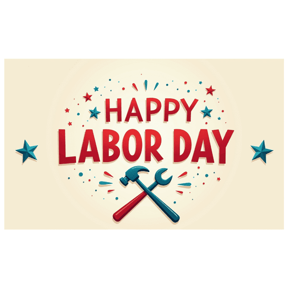 Decorative Design Labor Day Banner Festive Theme Happy Labor Holiday Display for Celebration Outdoor Event Indoor Party