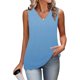 thumbnail image 5 of Mujeres sin mangas Tops de verano gradiente color fuera de posición impresión V-cuello blusa casual Mujeres V-cuello de verano Tops, 5 of 7
