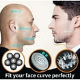 thumbnail image 3 of Cabezales de afeitadora de cabeza, afeitadora eléctrica de barba flotante de 6 cabezales para hombres con afeitado limpio, afeitado universal con cuchilla de doble anillo, reemplazo rápido, 3 of 5