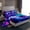 Blue Purple Pink, variant on Castle Fairy Silver Cyberpunk Gamepads Twin Sheet Sets,Video Game Bedding
