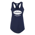 thumbnail image 2 of Wild Bobby, Callahan Auto Parts Sandusky Ohio Retro 90s Funny Tommy Boy, Pop Culture, Women Racerback Tank Top, Navy, Large, 2 of 4