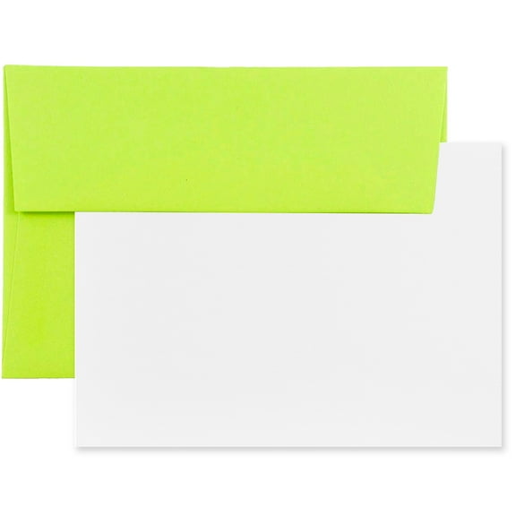 JAM Paper Stationery Set, A6 Size, 25/Pack, Lime Green