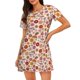 thumbnail image 1 of Disketp Fall 70s Groovy Hippie para Camisón Corto de Manga Corta para Mujeres, Camisón Cómodo con Escote Redondo, Bonito y Confortable, 1 of 6