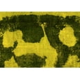 thumbnail image 1 of Ahgly Company Machine Washable Indoor Rectangle Abstract Yellow Modern Area Rugs, 5' x 7', 1 of 4