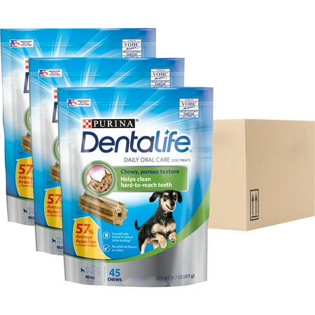 UPC: 0017800185929 | Purina DentaLife Chicken Dental Treats Variety Pack for Dogs 14.7 oz Pouches (3 Pack)