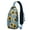 Sky-blue-42, variant on Bohemian Ethnic Hippie Sling Backpack for Women Men – Ergonomic fit, Partitioned main compartment, Durable polyester – Retro Ethnic Boho chic Design for Travel, Hiking, Outdoor