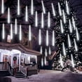 thumbnail image 2 of Lapalife Meteor Shower Lights Outdoor, 12 inch 8 Tube 192 LEDs Meteor Lights, Cascading Falling Rain Lights, Raindrop Snowfall Icicle Lights for Tree Yard Party Patio Christmas Decoration, 2 of 10