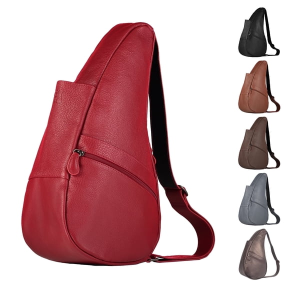 AmeriBag 17" Leather Crossbody Sling Healthy Back Bag (Bing)