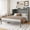 Gray, variant on Queen Size Murphy Bed with Drawer and USB Ports, Wall Bed Space-Saving Cabinet Bed for Guest Room, Home Office, White