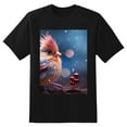 thumbnail image 2 of Plus Size Shirt for Women Black Tops for Women Short Sleeves Shirt for Women Red-Browed Bird 15 T Shirt Crewneck Shirt for Women 2XL, 2 of 5