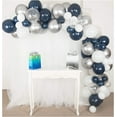 thumbnail image 3 of SPECOOL Navy Blue Silver Balloons Arch Kit Navy Blue Balloon Garland With White Silver Confetti Latex Balloons for Graduation Baby Shower Wedding Birthday Party Decorations, 3 of 12
