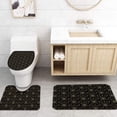 thumbnail image 4 of RYLABLUE Christmas 4 Piece Bathroom Set Shower Curtain Bath Rug Contour Mat and Toilet Lid Cover, 4 of 5