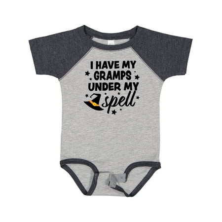

Inktastic I Have My Gramps Under My Spell with Cute Witch Hat Gift Baby Boy or Baby Girl Bodysuit