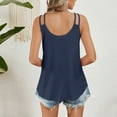 thumbnail image 7 of Womens Shirts Blouse Women's Summer Sleeveless Refreshing Tank Top T-shirt Casual Loose Strap Open Back Tank, 7 of 7