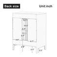 thumbnail image 2 of GDF Studio 24" Bathroom Vanity with Sink, Glass Door, 2 Drawers, Adjustable Shelf, Solid Wood+MDF, Gray, 2 of 12