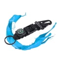 thumbnail image 4 of 1 llavero de paracord trenzado militar, con anilla de supervivencia y gancho, para acampar al aire libre, senderismo y mochila (negro), 4 of 5