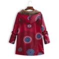 thumbnail image 2 of Women Solid Color Coat Windproof Outer Coat Long Sleeve Cardigan Warm Winter Overcoat Fluffy Jacket Button Down Overcoat, 2 of 4