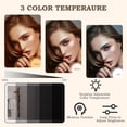 thumbnail image 3 of 55 in. W x 36 in. H Rectangular Corner-round Border Ultra-bright LED Wall-mounted Bathroom Vanity Mirror in Matte Black, 3 of 11