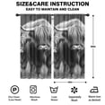 thumbnail image 2 of Blackout Kids Curtains,Highland Cattle with Birds Childrens Insulated Curtains Set Of 2,Bedroom Essentials,Toddler Room Decor 42x84in(106x213cm), 2 of 4
