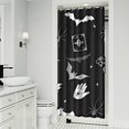 thumbnail image 2 of Gothic Shower Curtain - Dark Celestial Moon & Star Print, Mystical Cosmic Theme Bath Decor, Waterproof Polyester, 36"Wx72"L, Goth Aesthetic Gift, 2 of 5
