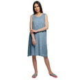 thumbnail image 2 of Moomaya WoMen's Printed A-Line Sleeveless Nightdress Cotton Sleepwear Gown, 2 of 6