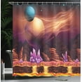 thumbnail image 4 of Ambesonne Colorful Shower Curtain, River Mars with Nebula, 69"Wx84"L, Multicolor, 4 of 5