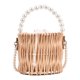 thumbnail image 1 of Bolso de hombro de cesta tejida de ratán para mujer a la moda bolsos de cadena de perlas informales Tmvgtek Oficina Multiescena Multifunción, 1 of 9