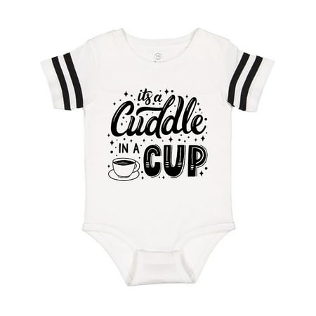 

Inktastic It s a Cuddle in a Cup with Stars and Mug Gift Baby Boy or Baby Girl Bodysuit