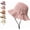 D, variant on Women's Crochet Bucket Hat with Flower Accent, Wide Brim Hat, Lightweight and Adjustable(E)