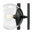 thumbnail image 6 of Atwell Collection 10" One-Light Mid-Century Modern Matte Black Clear Glass Semi-Flush Mount Light, 6 of 13