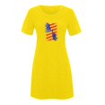 thumbnail image 4 of RT5YKing Robe Décontractée Mode Printemps Été Jour de l'Indépendance Manches Courtes Col Rond Mi-Mollet Robes pour Femmes 2023, 4 of 4