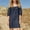 Blue plus size summer dresses a1, variant on Women Plus Size Summer Square Neck 3/4 Sleeve Boho Flowy Mini Dresses Solid Casual Vacation Beach Party Sundresses, Brown S