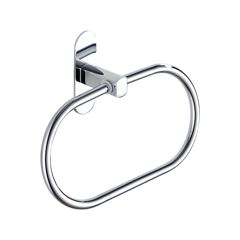 1pc Wall-mounted Towel Ring Modern Oval Towel Holder for Hotel Bathroom Kitchen 