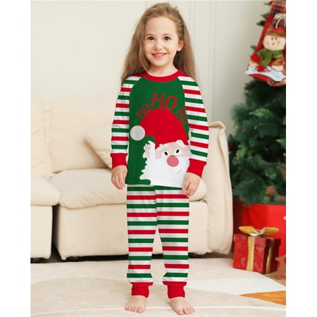 

Family Matching Christmas Pyjamas Nightwear Santa Claus PJs Xmas Dad Mom Kids Party Sleepwear Festive Gifts