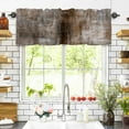 thumbnail image 3 of Brown Abstract Valances for Windows Vintage Graffiti Rod Pocket Curtain Valance Window Treatment Short Curtains for Kitchen Living Room, 42"x18", 3 of 5