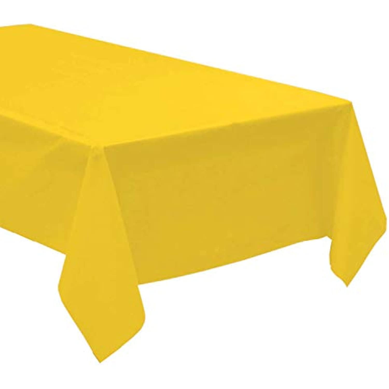 3 Pack Rectangle 54" x 108" Plastic Table Cover Heavy Duty Tablecloth