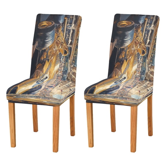 BZSMCE Chairs Slipcovers Dining Chair Covers Racing Car Creative Pattern