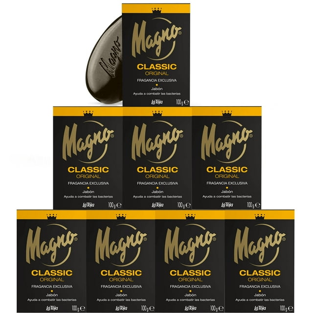 Jabón Magno 3.5 oz La Toja. Magno Classic Negro paquete de 8