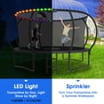 thumbnail image 4 of YORIN Trampoline for 7-8 Kids, 14 FT Trampoline for Adults with Enclosure Net, Basketball Hoop, Ladder, 1400LBS Outdoor Recreational Trampoline, Heavy Duty Trampoline with Light, Sprinkler, Socks, 4 of 9