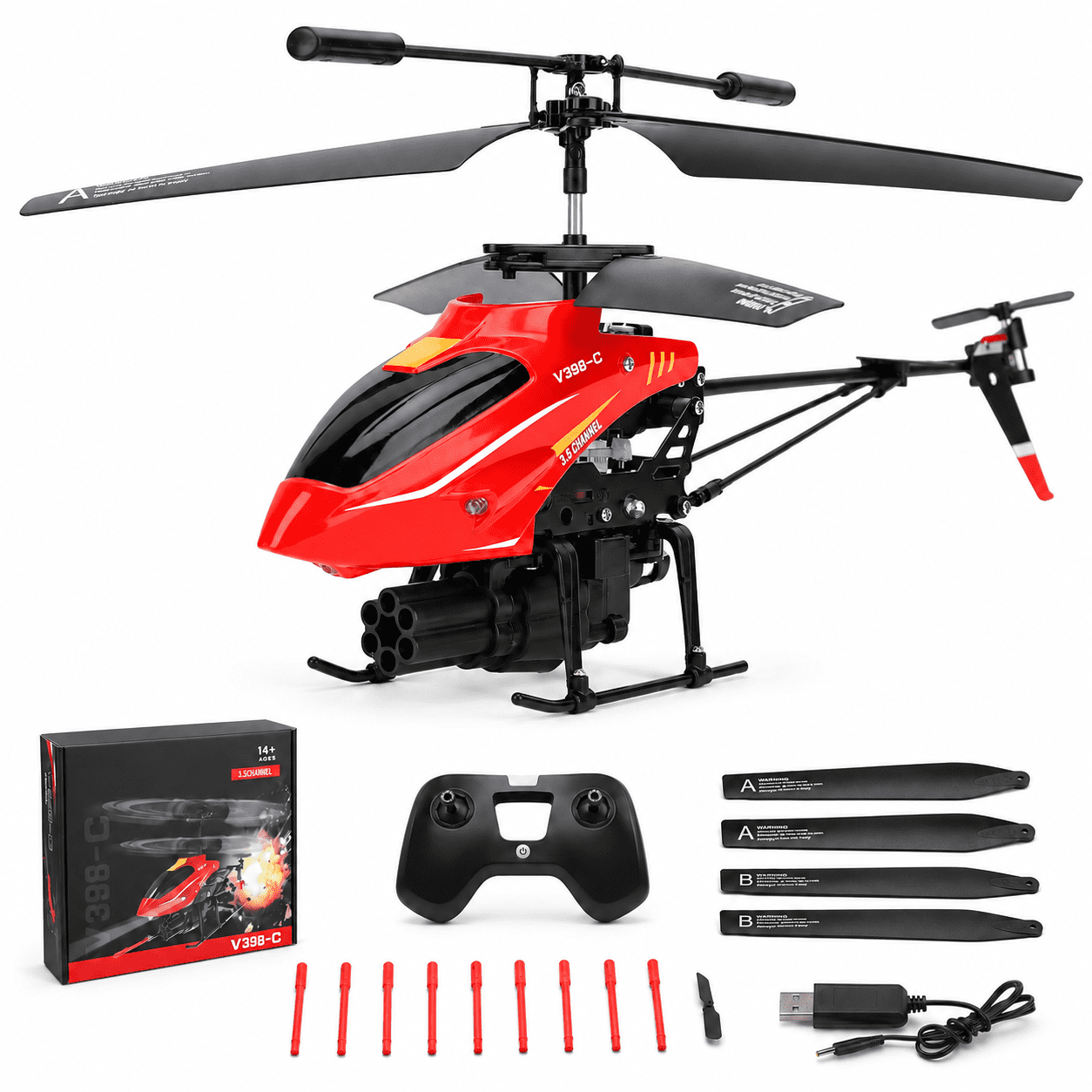 Sky Rover Knightforce Radio Control Helicopter (2.4 GHz) in Red